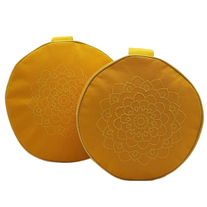 Yoga/Meditationskissen mit Stickerei (ca. Ø 25 cm / 10 cm hoch) - verschiedene Farben