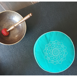 Yoga/Meditationskissen mit Stickerei (ca. Ø 30 cm / 15 cm hoch) - verschiedene Farben