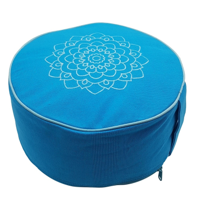 Yoga Meditationskissen Bio (ca. Ø 25 cm / 10 cm hoch) - Blau