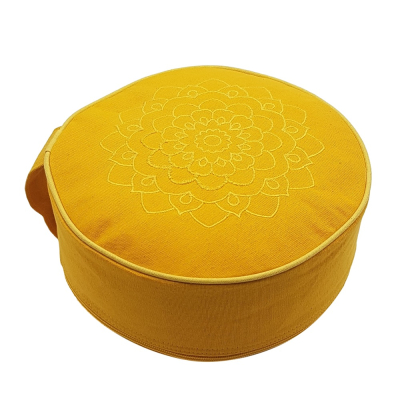 Yoga Meditationskissen Bio (ca. Ø 25 cm / 10 cm hoch) - Gelb