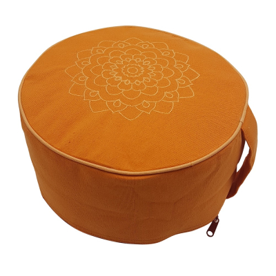 Yoga Meditationskissen Bio (ca. Ø 30 cm / 15 cm hoch) - Orange