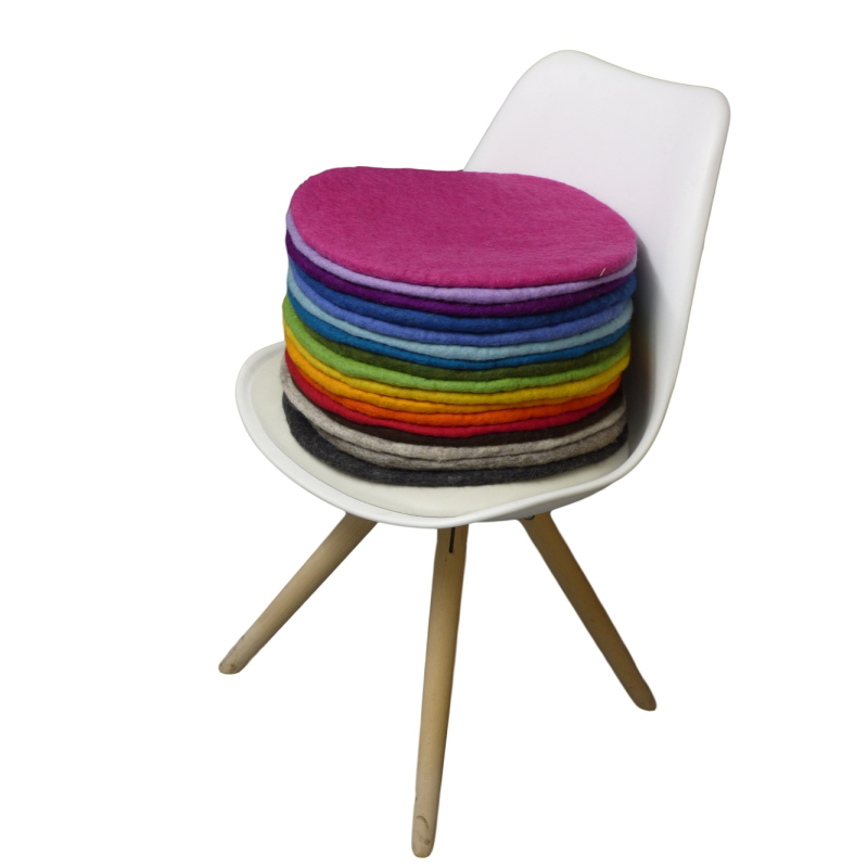 Rundes Sitzkissen aus Filz Ø ca. 35 cm verschiedene Farben, 16,90