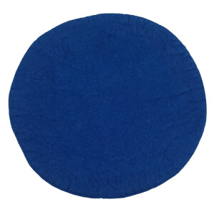 Rundes Sitzkissen aus Filz - Ø ca. 35 cm - Blau