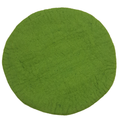 Rundes Sitzkissen aus Filz - Ø ca. 35 cm - Grün