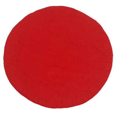 Rundes Sitzkissen aus Filz - Ø ca. 35 cm - Rot