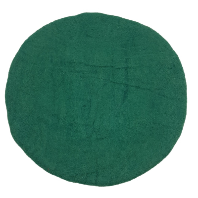 Rundes Sitzkissen aus Filz - Ø ca. 35 cm - Dunkles Grün