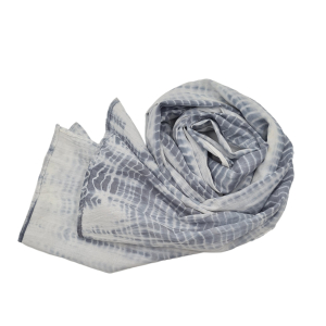 Shibori Batik Schal, Grau