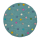 Sitzkissen "Spotty" -  rund ca. 35 cm - Mint mit pastellfarbenen Tupfen