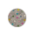 Untersetzer "Spotty" -  rund ca. 21 cm - Hellgrau mit pastellfarbenen Tupfern