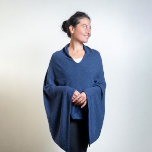 Poncho - Dunkel-Blau
