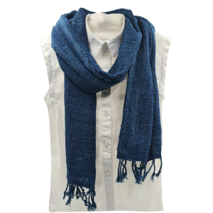 Baumwollschal, Indigo Blau