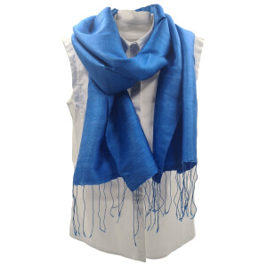 Schals aus Wildseide, Royal Blau