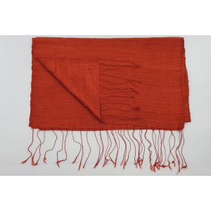 Schals aus Naturseide, Rost Rot