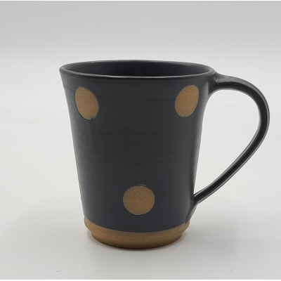 Kaffeepot mit Punkten, schwarz matt