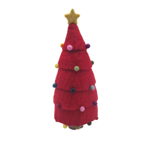 Weihnachtsbaum (Filz mit Ständer), Rot