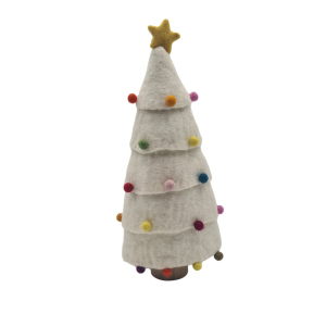 Weihnachtsbaum (Filz mit Ständer), Weiß