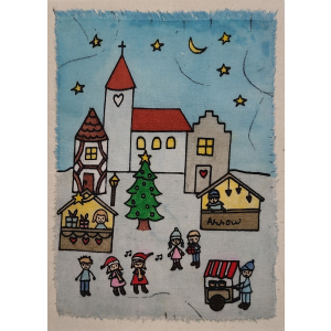 Grußkarte Weihnachtsmarkt am Tag