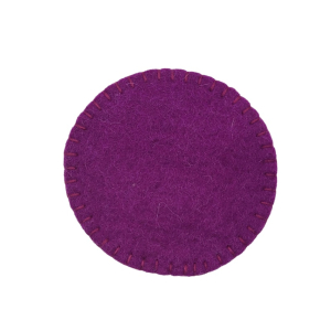 Glas-Untersetzer mit Ziernaht, Ø ca. 10 cm, Purple...