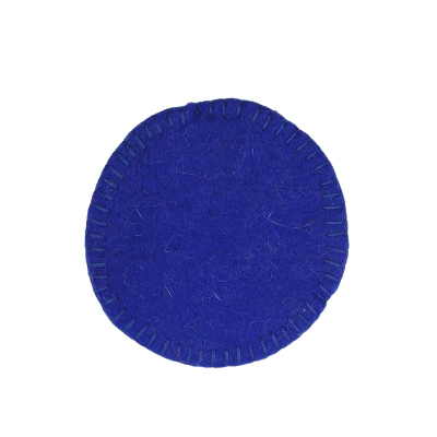 Glas-Untersetzer mit Ziernaht, Ø ca. 10 cm, Royal Blau (VE 6)