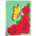 Grußkarte Schmetterling mit Blumen