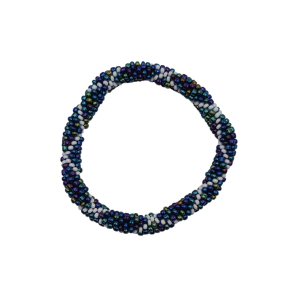Armband, 3er Set - Muster #7 Nachtblau mit Weiß