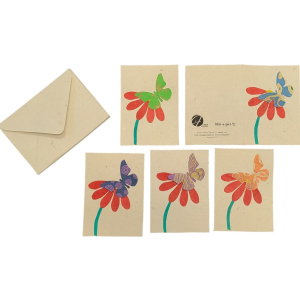 Grußkarte Blume & Schmetterling