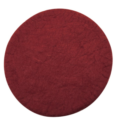 Rundes Sitzkissen aus Filz - Ø ca. 35 cm - Terrakotta Rot