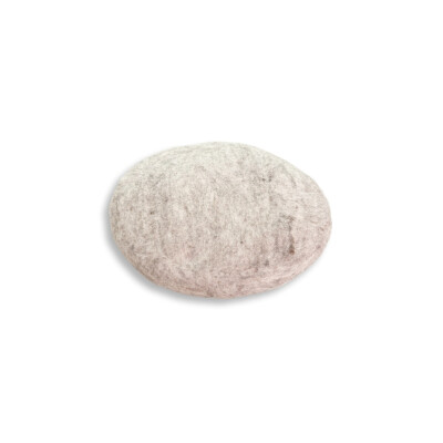 Filz Sitzkissen, Ø ca 35cm, gefüllt - Helles Grau