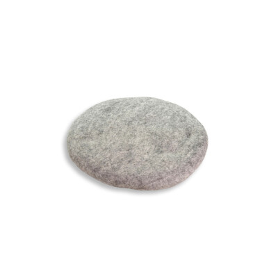 Filz Sitzkissen, Ø ca 35cm, gefüllt - Steingrau