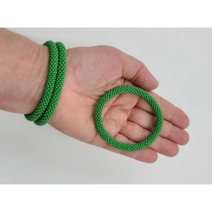Armband, 3er Set - Grün matt