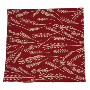 Nicki Scarf, Red with Cream-Colored Print