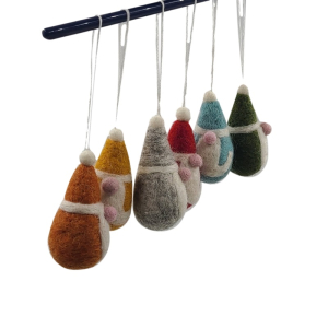 Filz Deko: Hänger Kleine Gnome (6er Set)