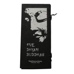 5 Dhyani Buddhas - Räucherstäbchenbox mit Halter