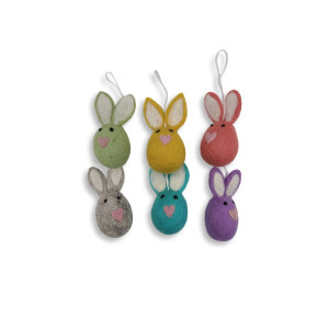 Filz Deko: Hase bunt (6er Set)