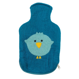 Wärmflaschenüberzug Piepmatz (türkis) -...