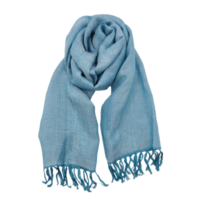 Sommerschal mit Mini-Diamant Muster - Horizon Blue