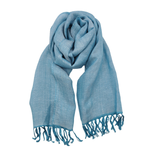 Sommerschal mit Mini-Diamant Muster - Horizon Blue