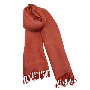 Sommerschal mit Mini-Diamant Muster - Orange