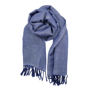 Sommerschal mit Mini-Diamant Muster - Dunkles Blau