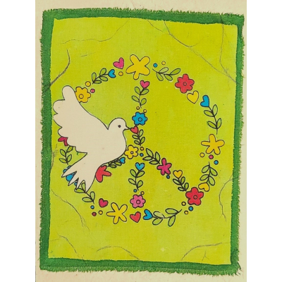 Grußkarte Peace mit Taube