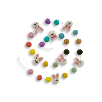 Filz-Girlande Hasen & Kugeln (Länge ca. 150cm)