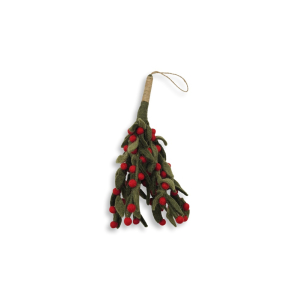 A bundle of twigs with red berries