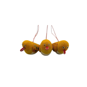 Filz Deko: Piepmatz gelb (3er Set)