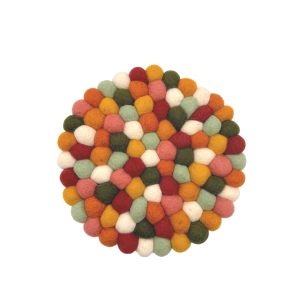 Filz Untersetzer rund, dicke Kugeln (Ø ca. 21 cm),...