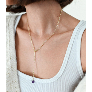 Halskette Indali mit Amethyst Halbedelstein
