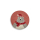 Felt coaster: Bear with scarf and hat (approx. 21 cm diameter), light red