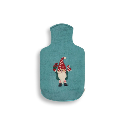 Wärmflaschenüberzug Weihnachtswichtel, mint (0,8l)
