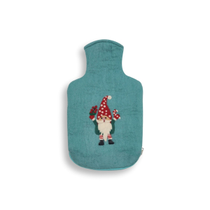 Wärmflaschenüberzug Weihnachtswichtel, mint (0,8l)