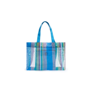 Limited Edition, Shopper transparent, Blau gestreift