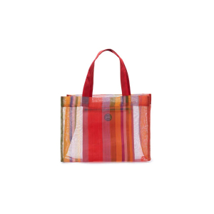 Limited Edition, Shopper transparent, Rot gestreift